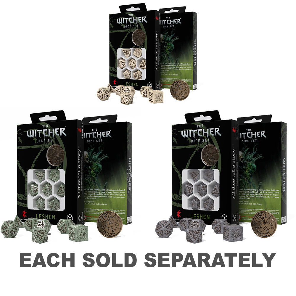 Q Workshop The Witcher Leshen 7-Pieace Dice Set with Coin