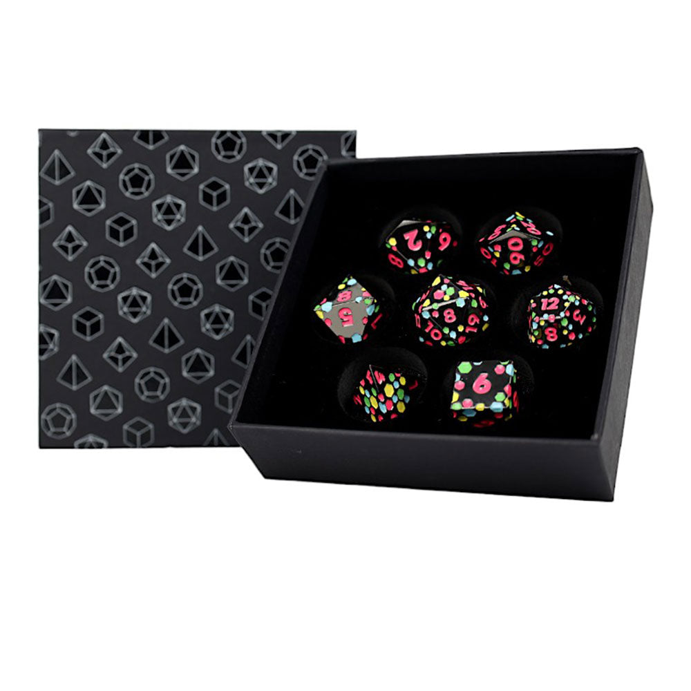 LPG Inscripted Hex RPG Dice Set