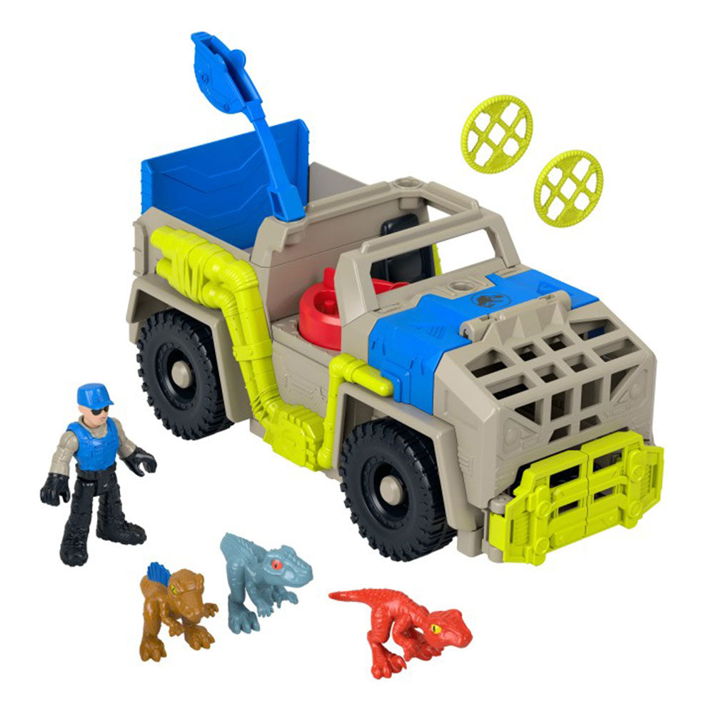 Imaginext Jurassic World Track and Transport Dino Truck Vehicle and Figure Set