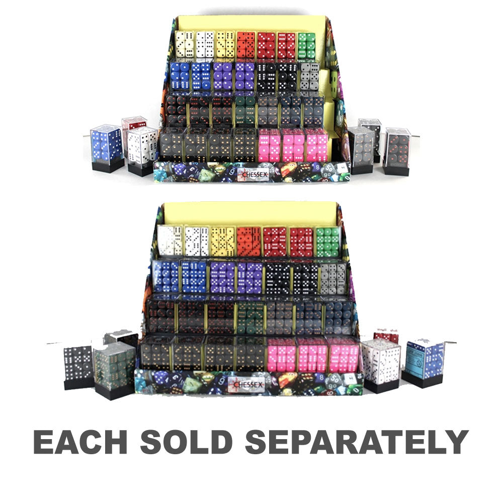 Chessex Opaque D6 Dice Blocks (Box of 50)