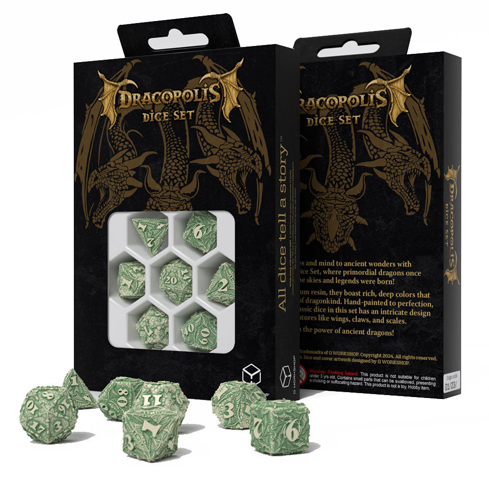 Q Workshop Dracopolis The Andean Longneck Dice Set 7pcs
