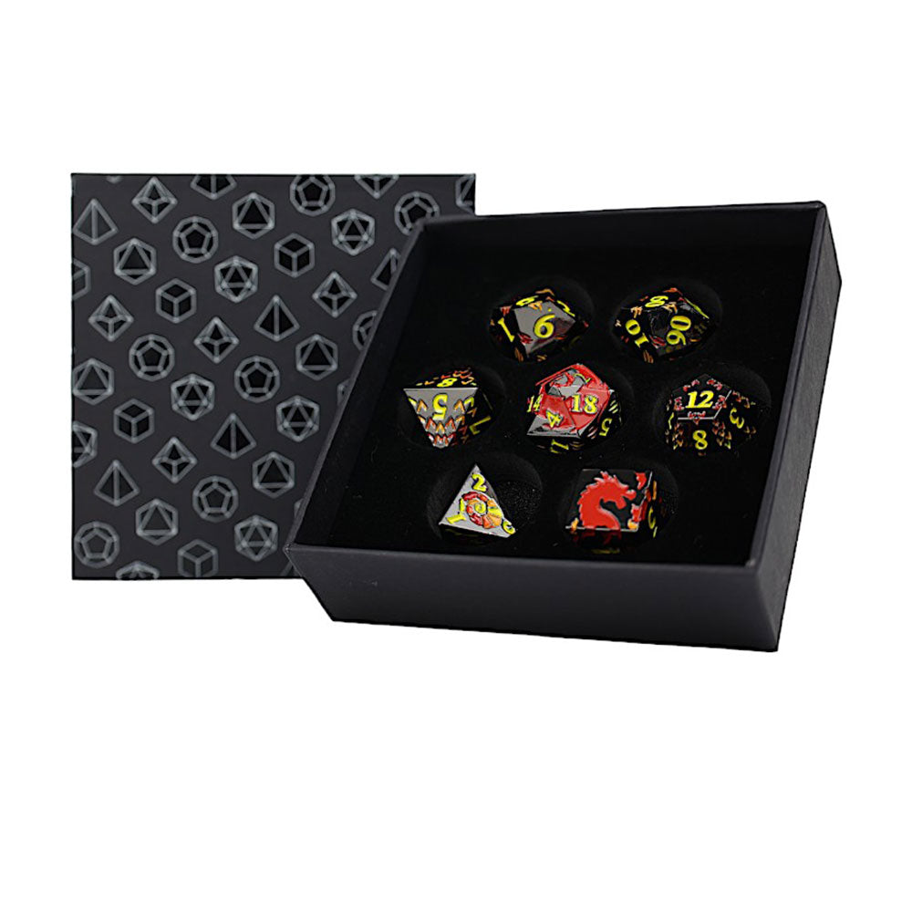 LPG Inscripted Dragon RPG Dice Set