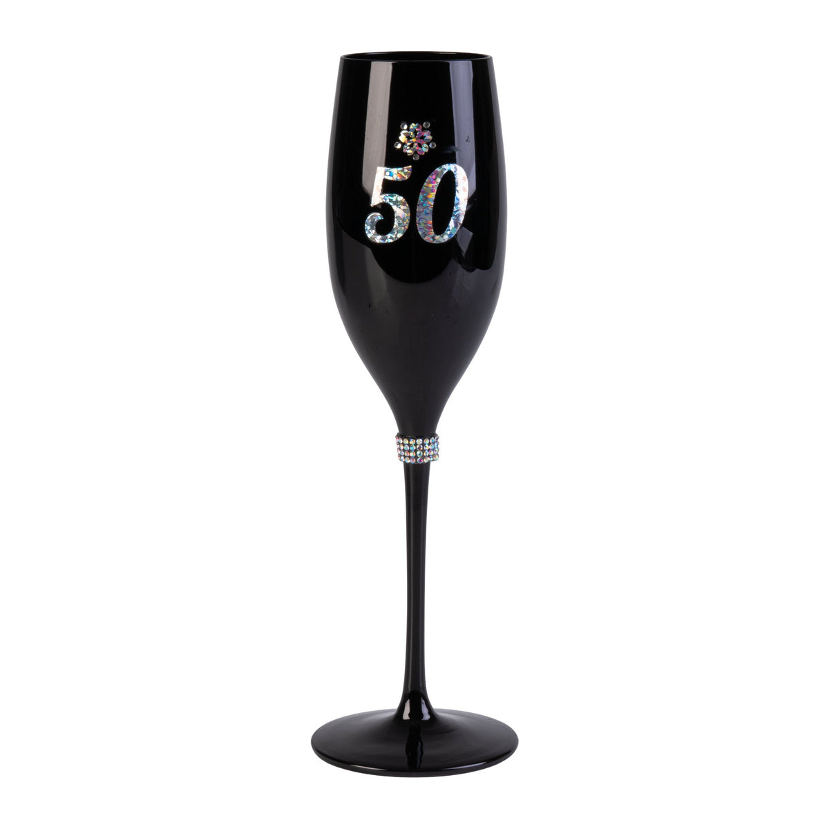 Black Luxe Birthday Champagne Flute