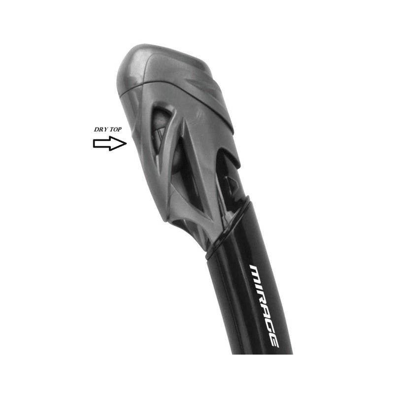 Infinity Adult Dry-Top Mask & Snorkel Set (Black)
