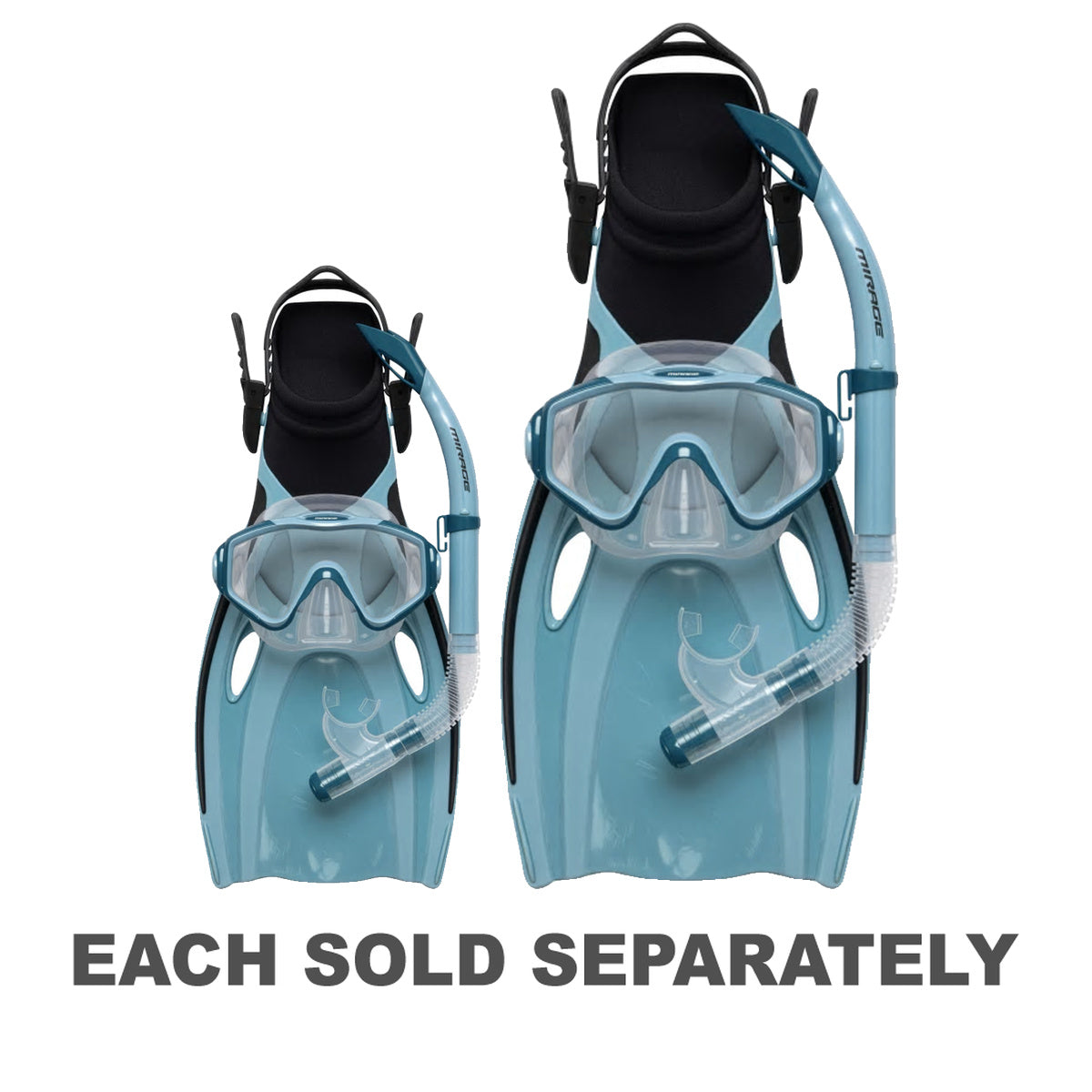 Oasis Adult Silitex Mask, Snorkel & Fin Set (Blue)