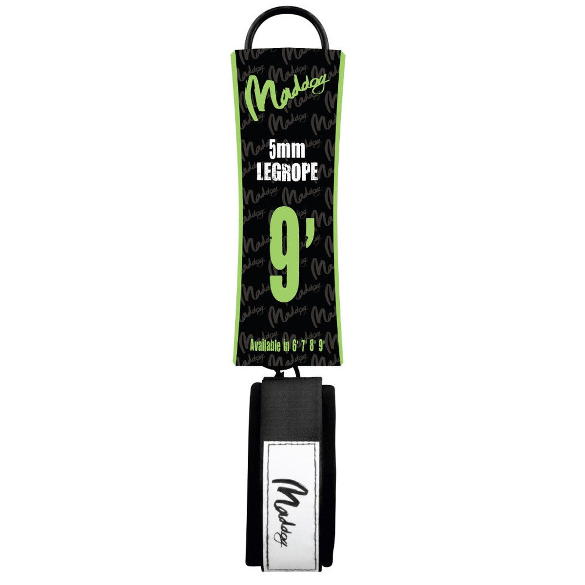 Maddog Basic Surfboard Leash (Black)