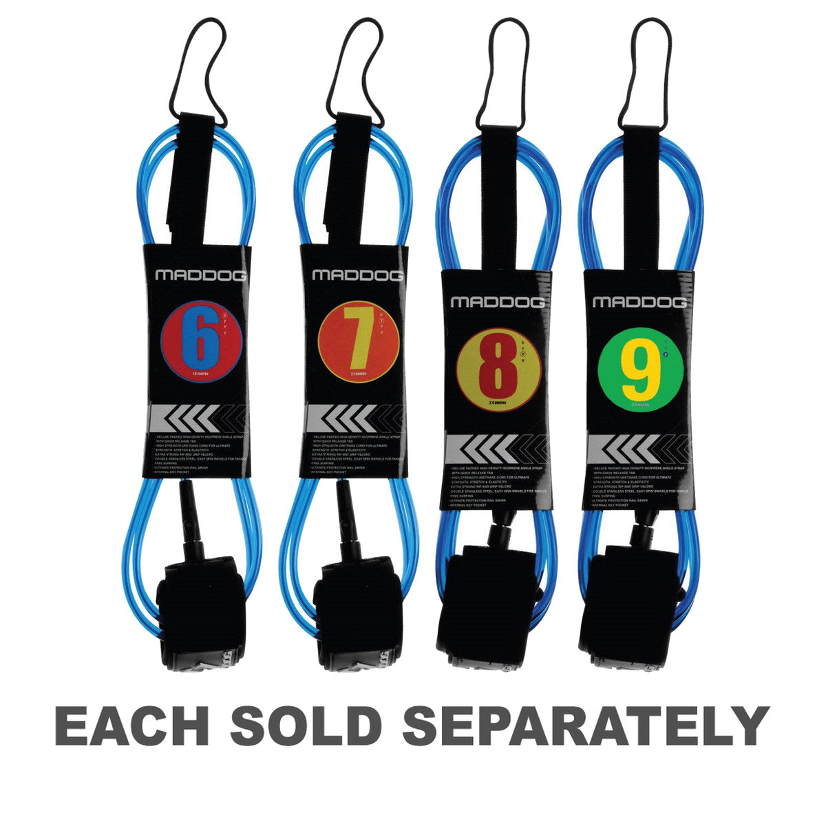 Maddog Surfboard Leash (Blue)