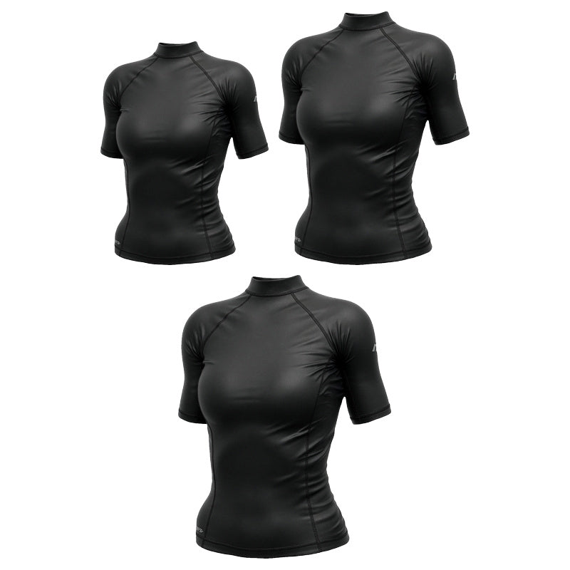 Mirage Women's Short Sleeve Rash Top (Black)
