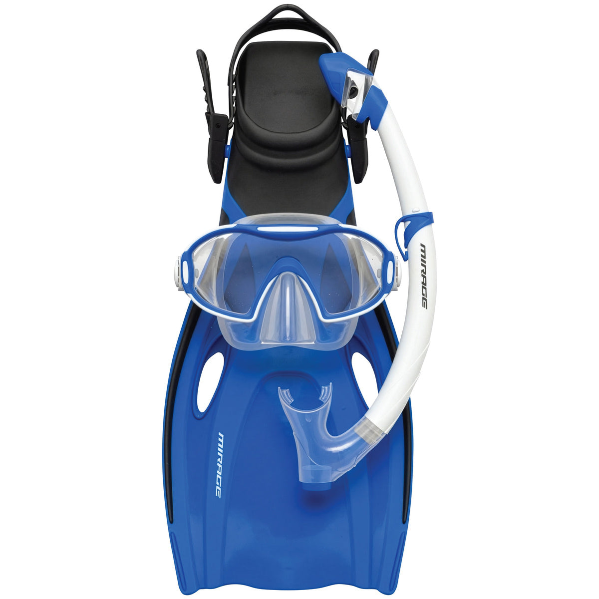 Horizon Junior Dry Silicone Mask, Snorkel & Fin Set (Blue)