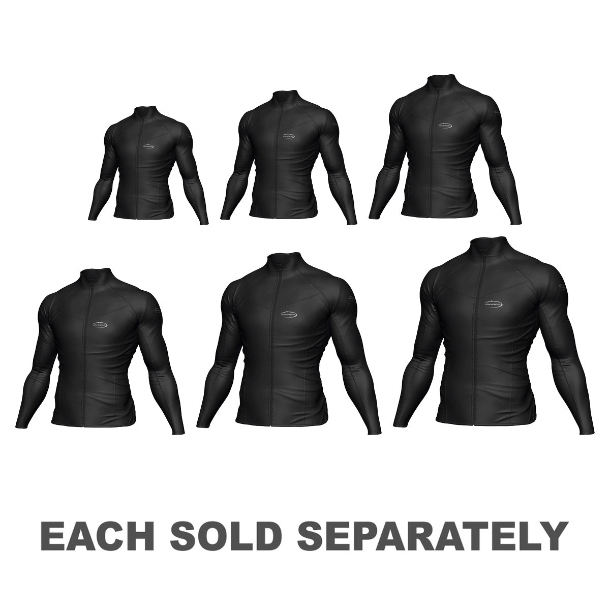 Heatshield Long Sleeve Front-Zip Rash Shirt (Black)