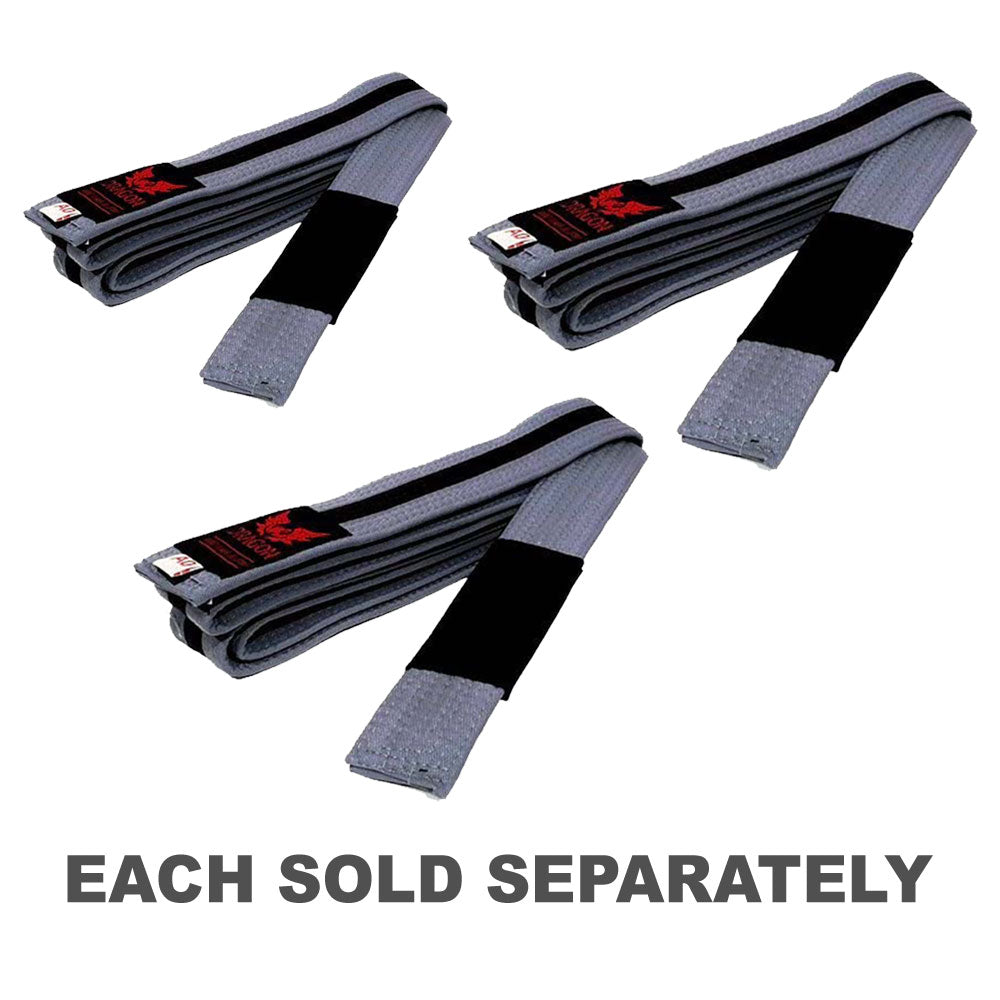 Morgan IBJJf Approved BJJ Grey Belt with Black Stripe & Tip