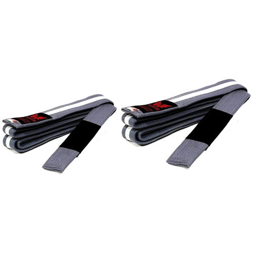 Morgan IBJJf Approved BJJ Grey Belt with White Stripe & Tip