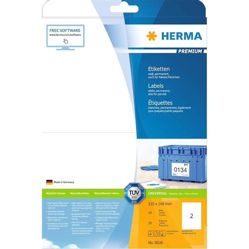 Herma Premium Labels A4 210mm 10pc