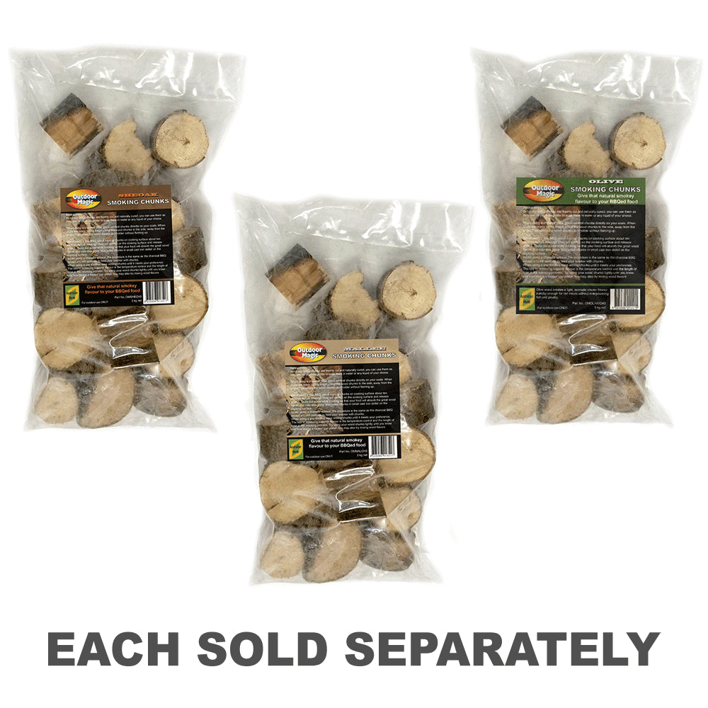 Outdoor Magic Smoking Wood Chunks 3kg Bag