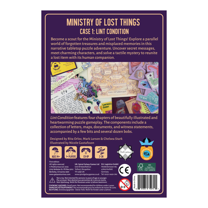 Ministry of Lost Things Lint Condition Role Playing Book