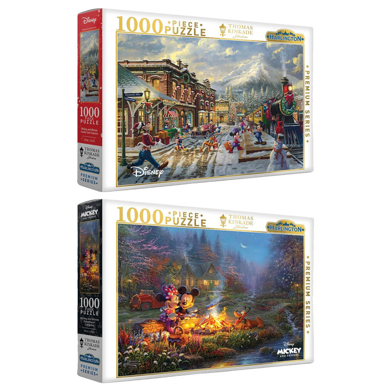 Harlington Thomas Kinkade Mickey & Minnie PQ Puzzle 1000pcs