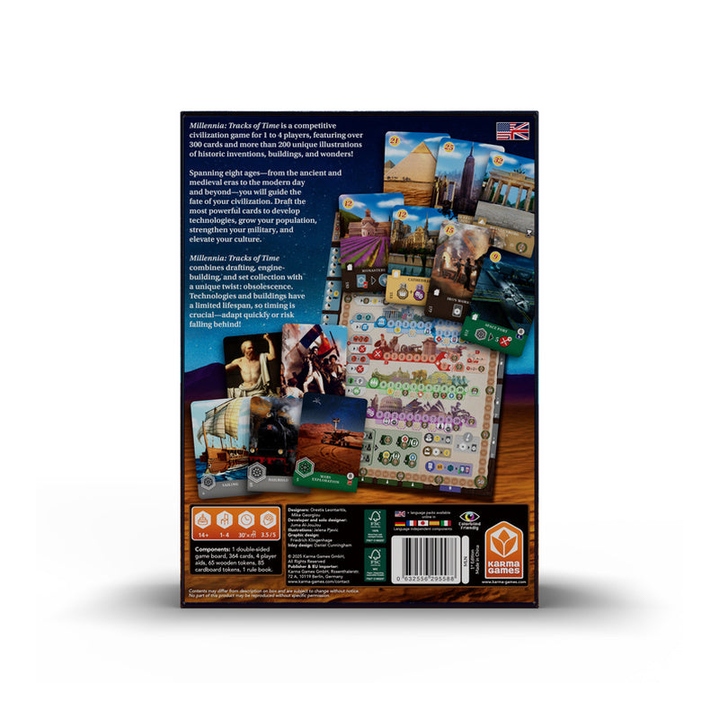 Millennia Tracks of Time Board Game