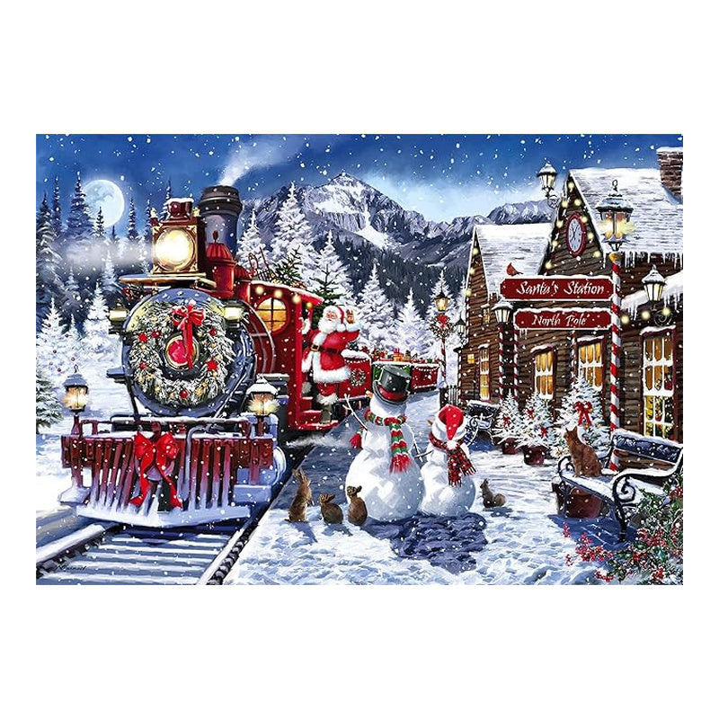 Clementoni Impossible Puzzle Train Station with Santa 500pcs