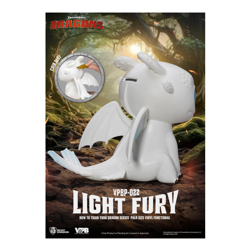 Piggy Bank How to Train Your Dragon Palm Size Light Fury