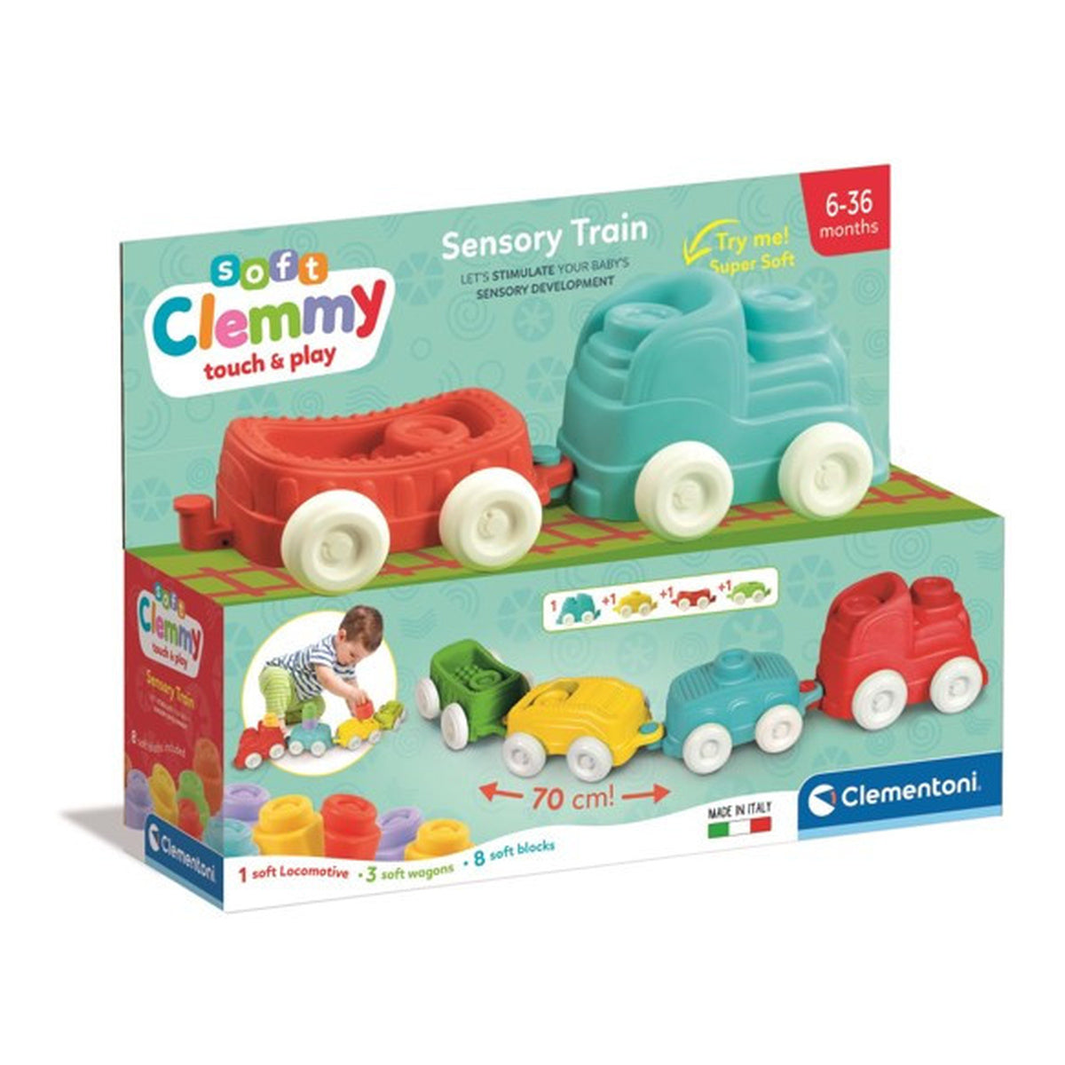 Clemmy Soft Touch & Play Sensory Train