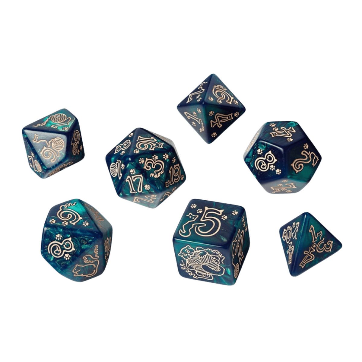 Jumbo Cats Dice Set Whiskers