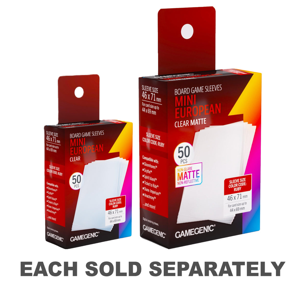 Gamegenic Mini European Card Sleeves 50pk (46x71mm)
