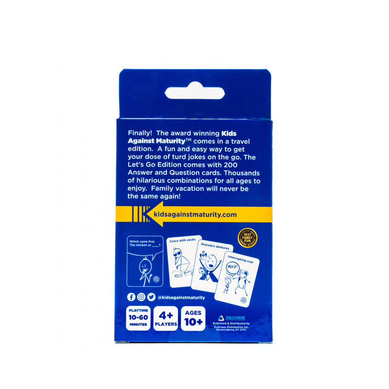 Kids Against Maturity Lets Go Edition Travel Board Game
