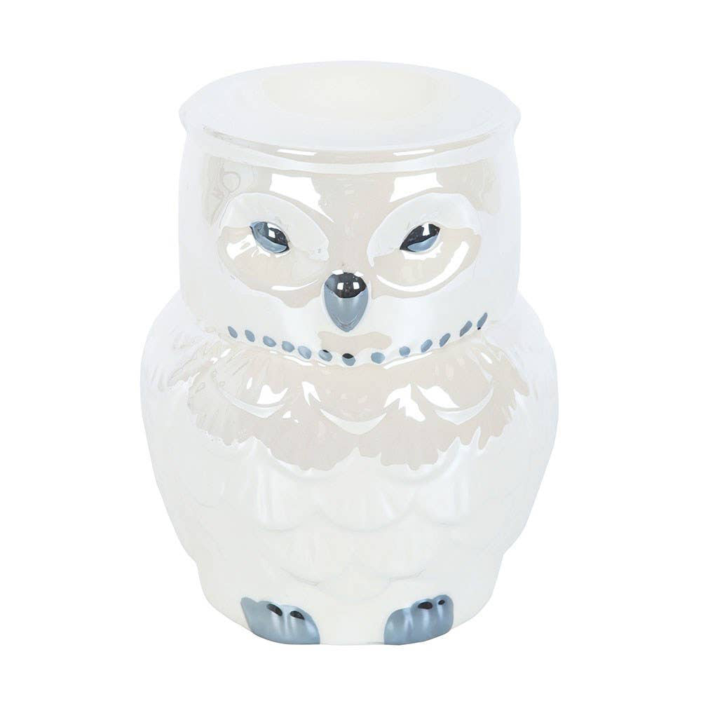 Owl Shaped Ceramic Iridescent Oil Burner