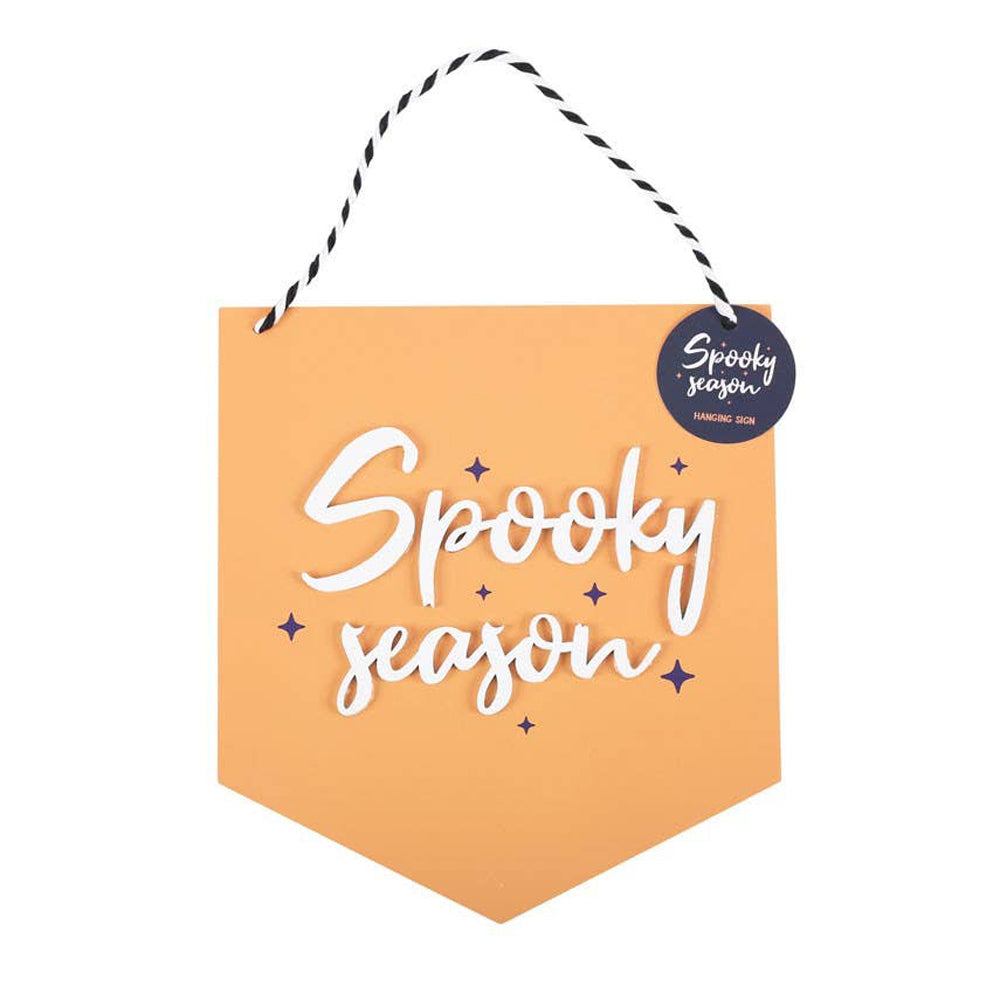 Orange Spooky Season Hanging MDF Sign