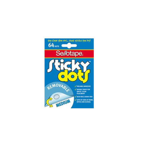 Sellotape Sticky Dots Medium (64 Dots)