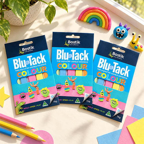 Bostik Colour Blu Tack 75g (3 Pack)