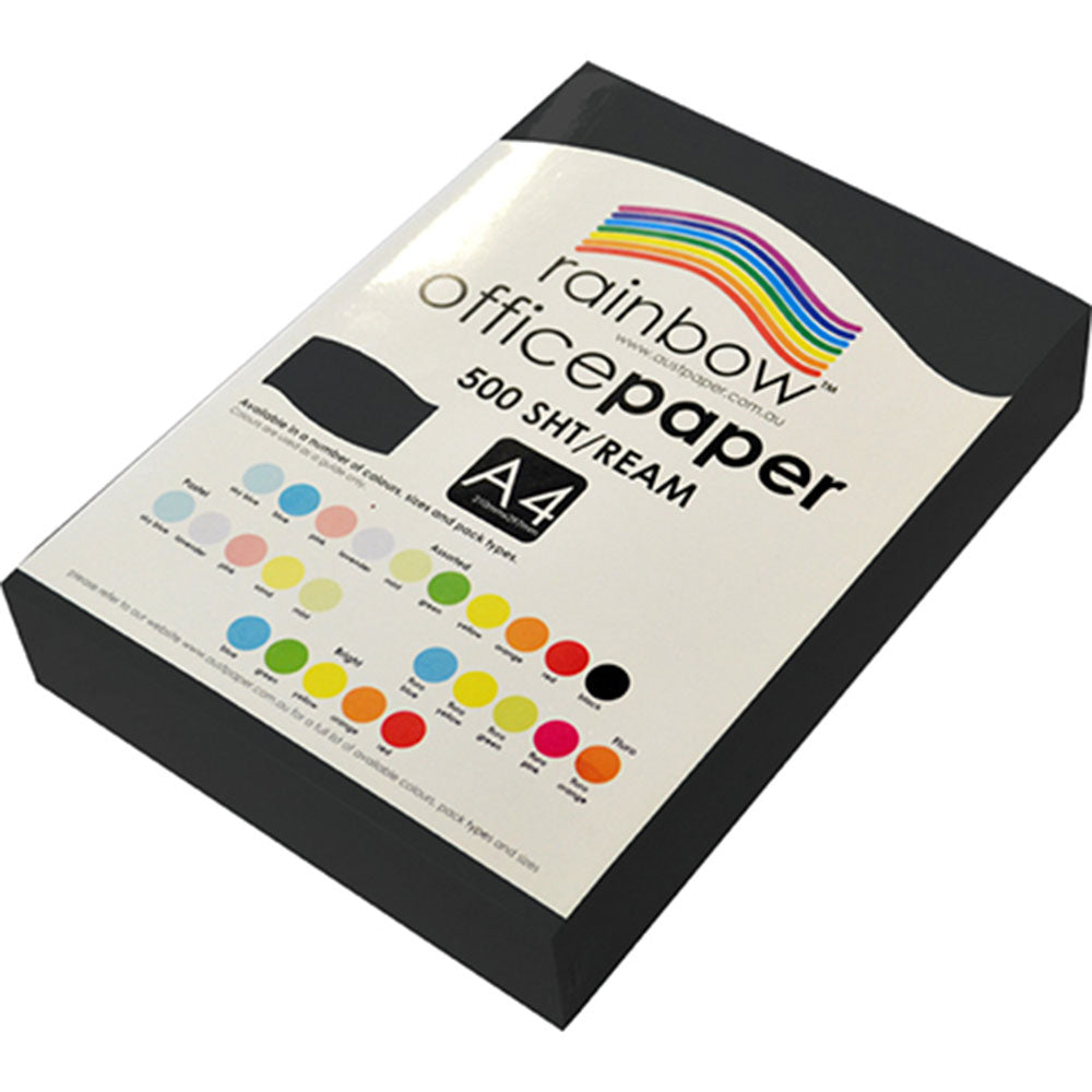 Rainbow A4 80gsm Copy Paper 500pk (Black)