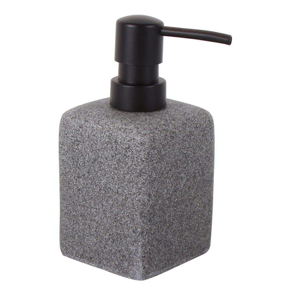Granite Look Poly Resin Soap Dispenser (15x7x7cm)