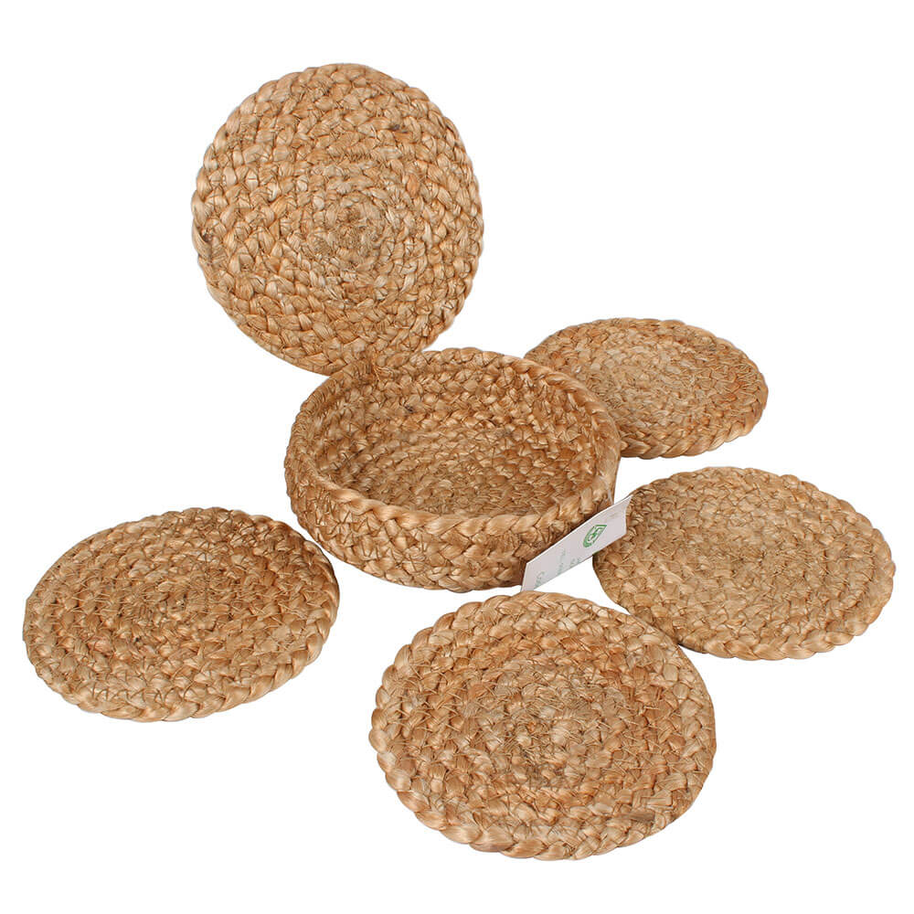 Lily Jute Coasters (Set of 4) 10cm
