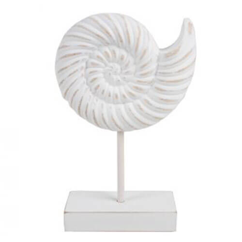 7 Seas Conch Wood Shell on Stand