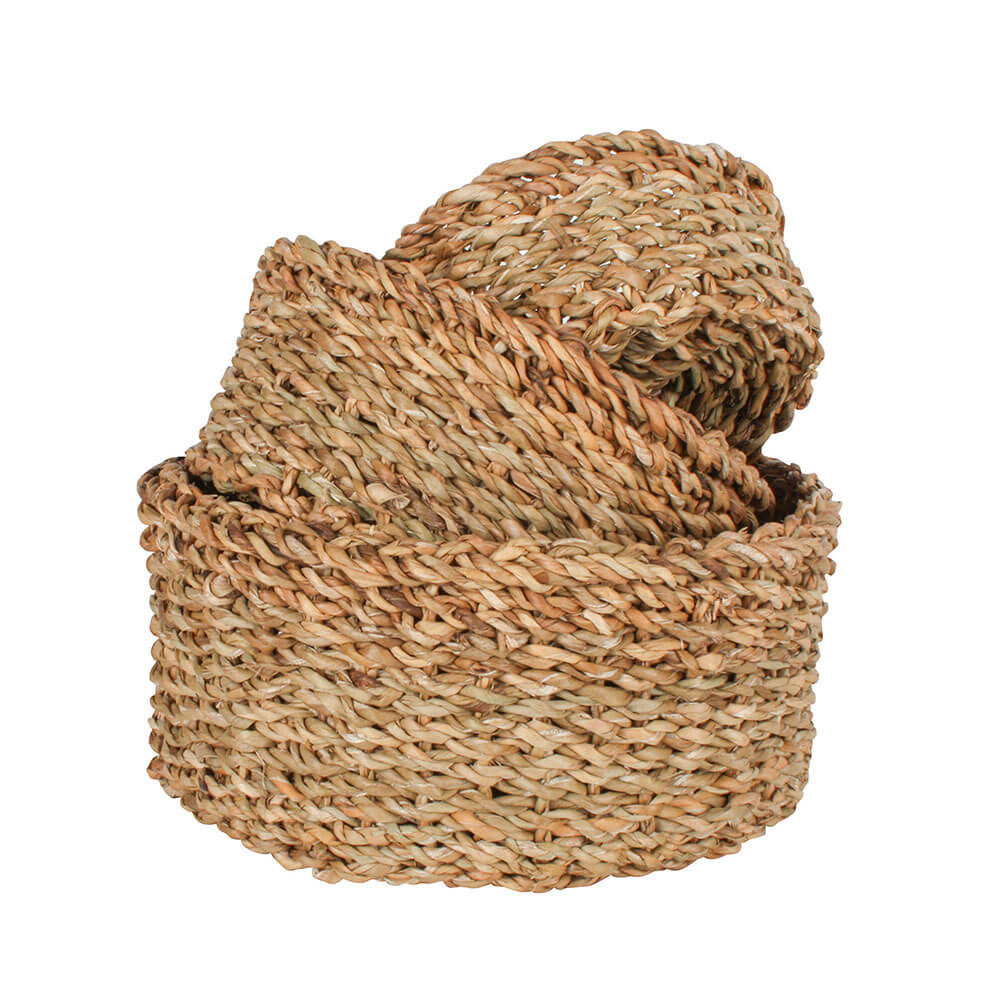 Nambucca Round Seagrass Basket Set of 2 (30x12cm)