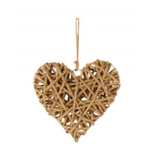 Easton Wrapped Heart Wall Decoration Rattan
