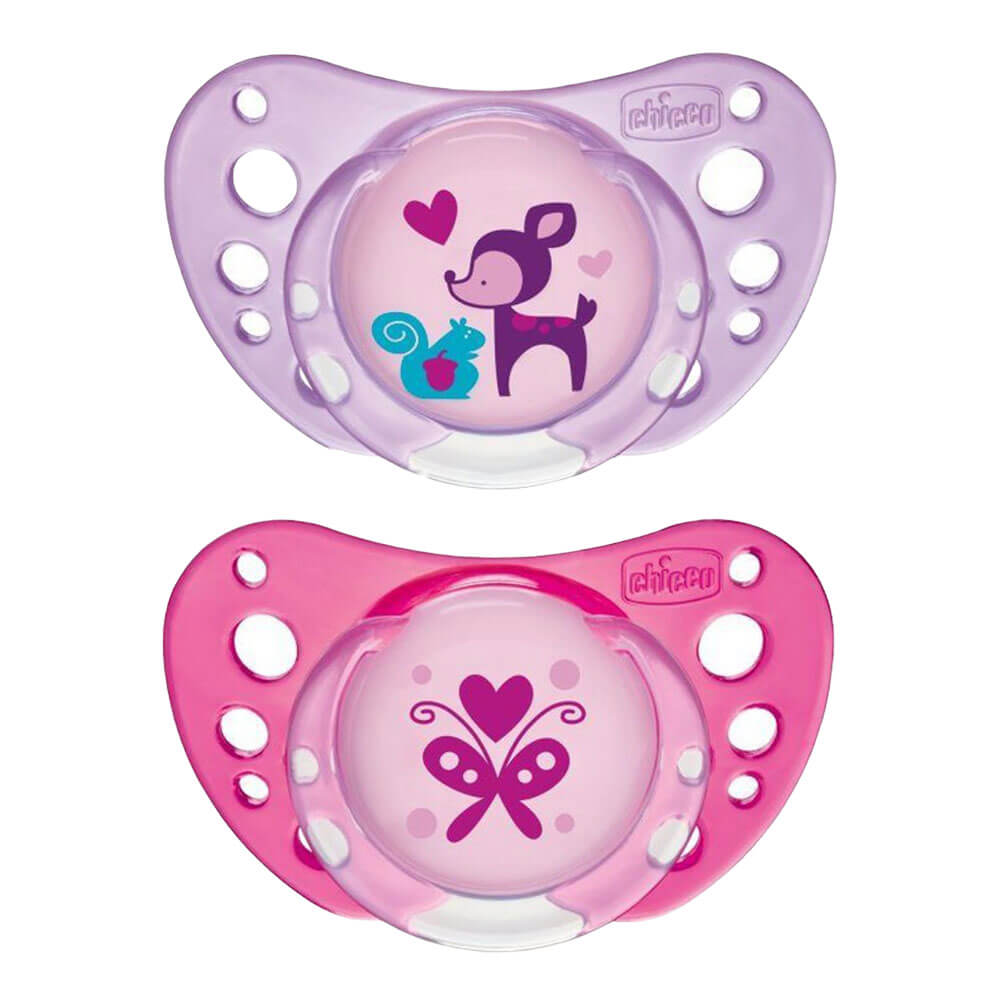 Chicco Latex Physio Air Rubber Pacifier 2pc (Girl)