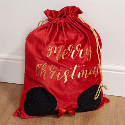 Disney Minnie Merry Xmas Velvet Gift Sack