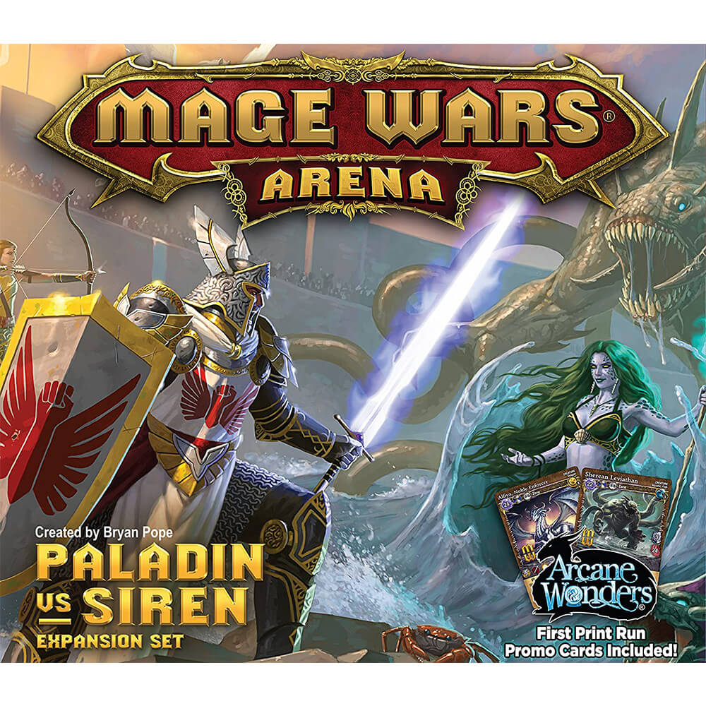 Mage Wars Arena Paladin vs Siren Board Game