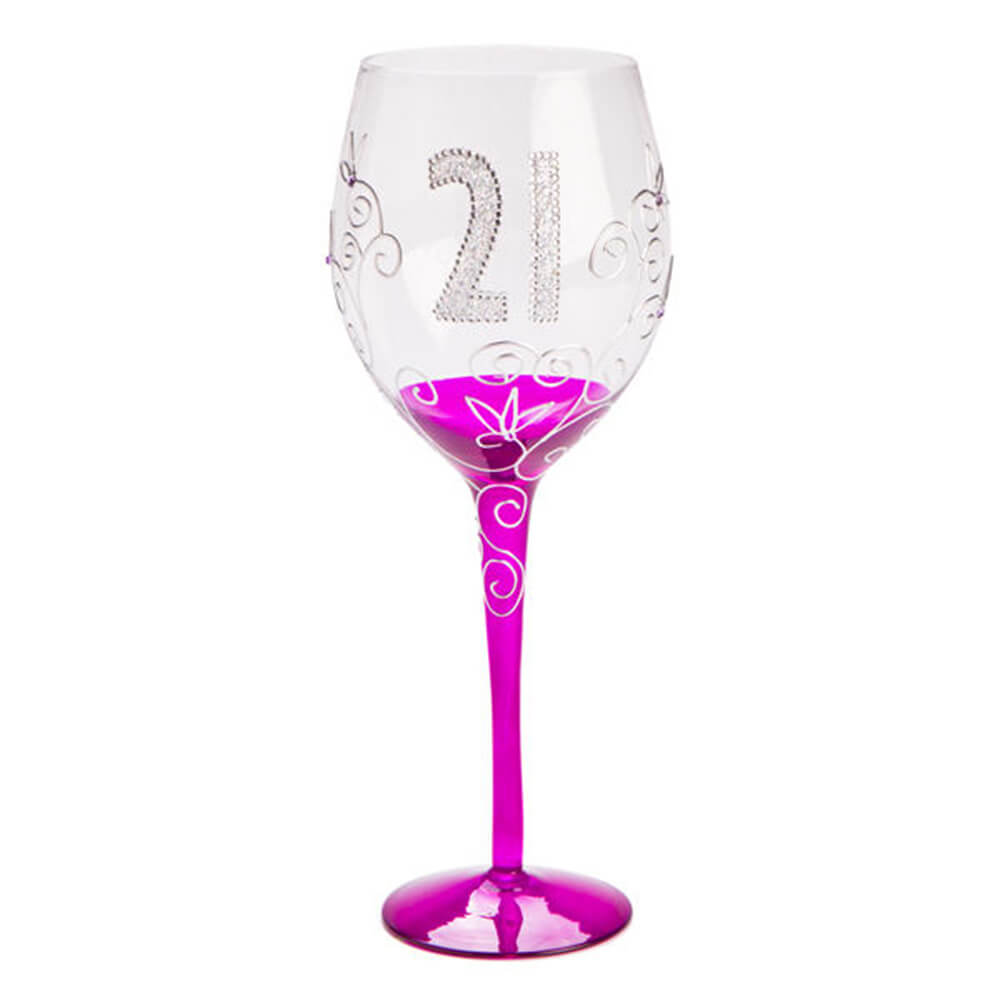 Birthday Clear Wine Glass