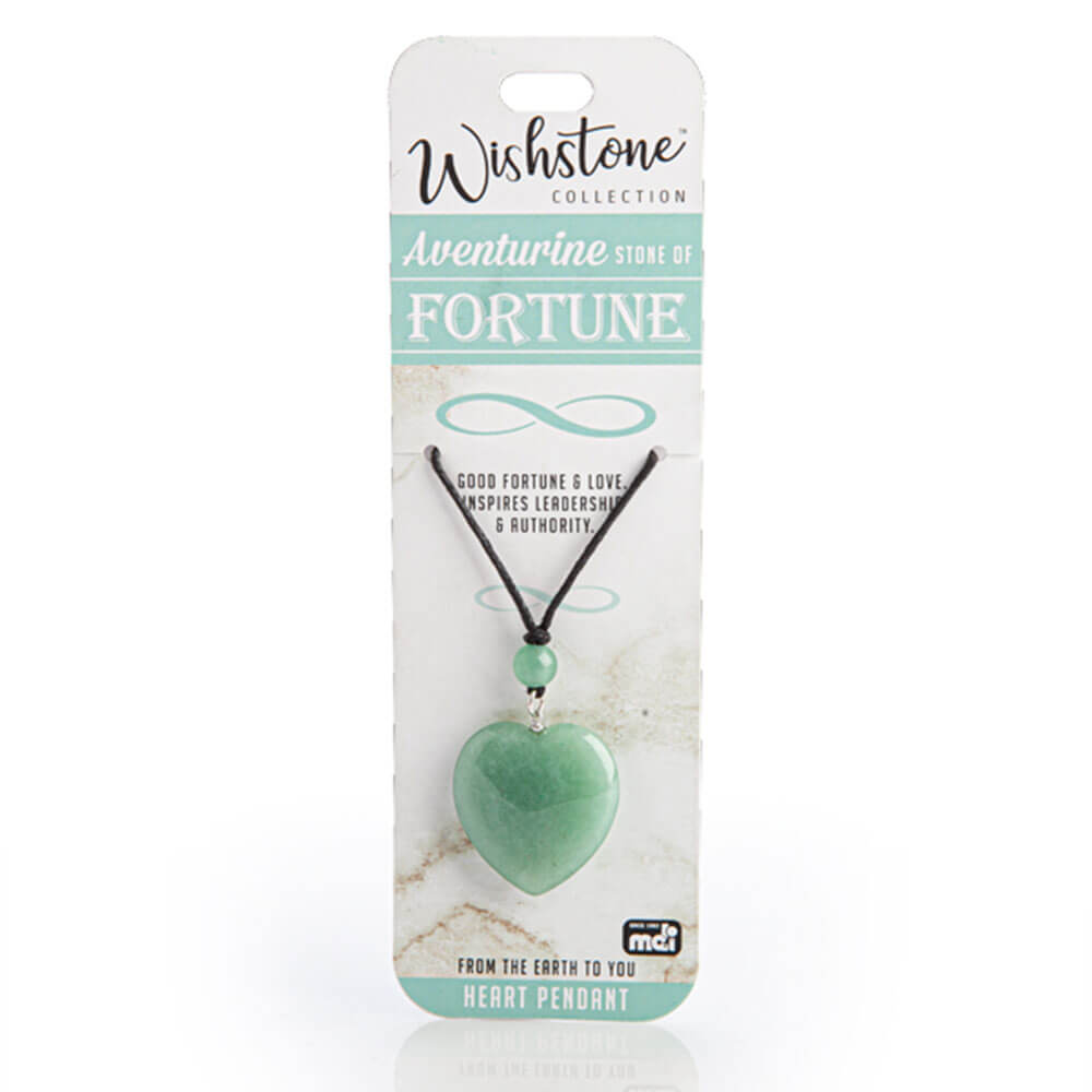 Wishstone Collection Aventurine Heart Pendant