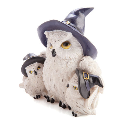 Snowy Owl Family Figurine