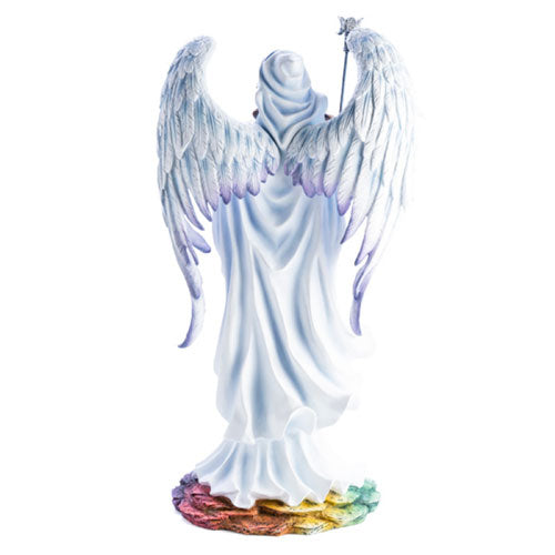 Large Angel with Pentacle Staff Figurine