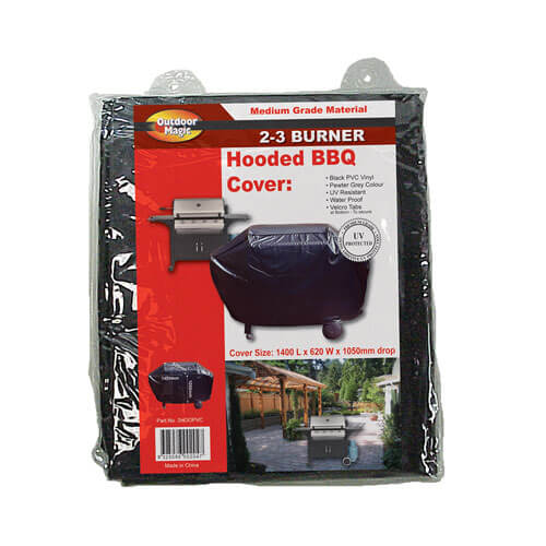 Outdoor Magic 2-3 Burner Hooded BBQ Cover (62x140cm)