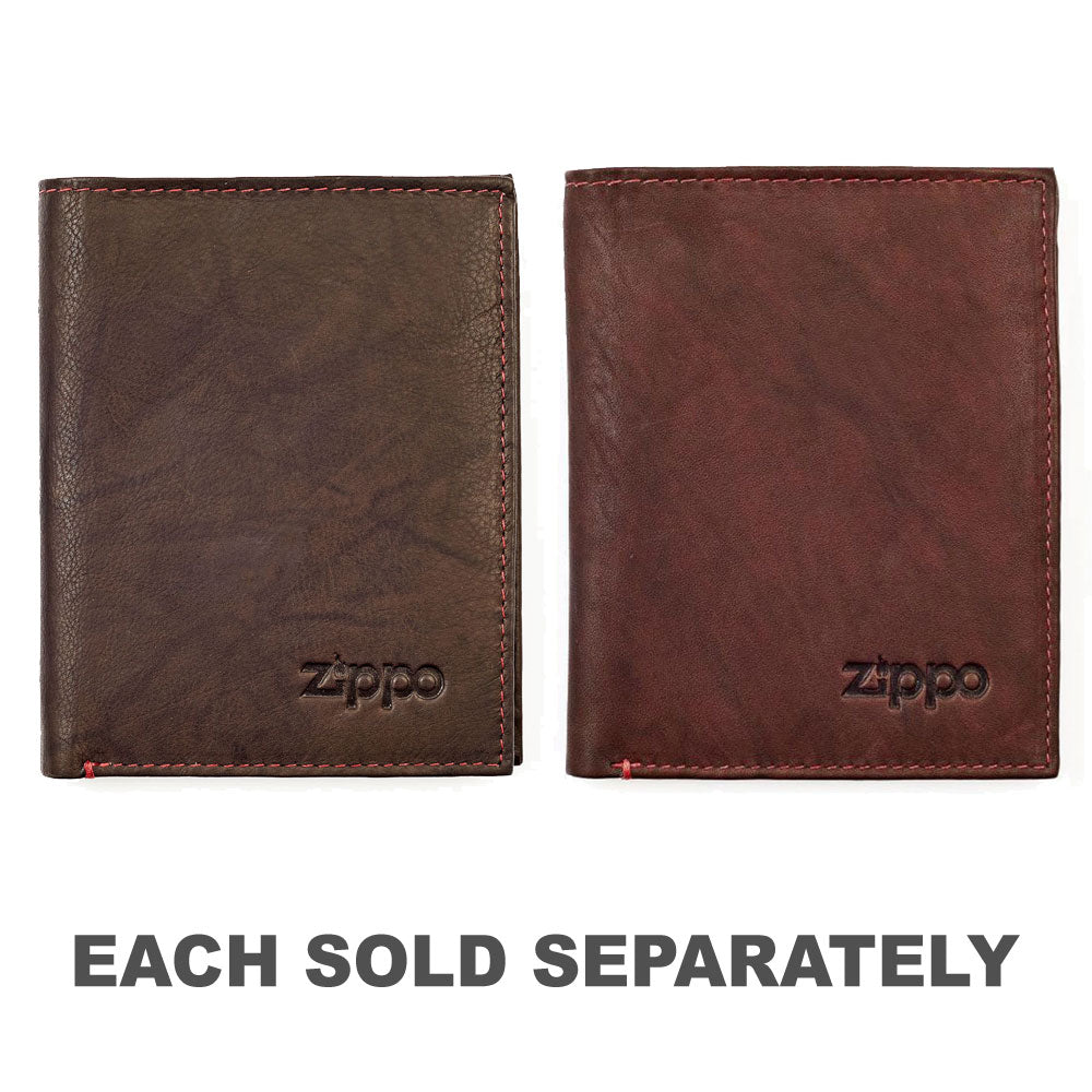 Zippo Leather Vertical Wallet (4 Cards)