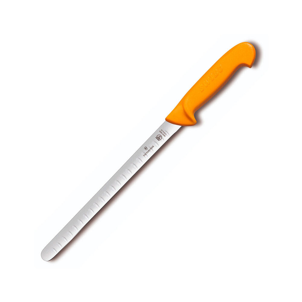Swibo Fluted Flexible Blade Salmon Knife (Yellow)