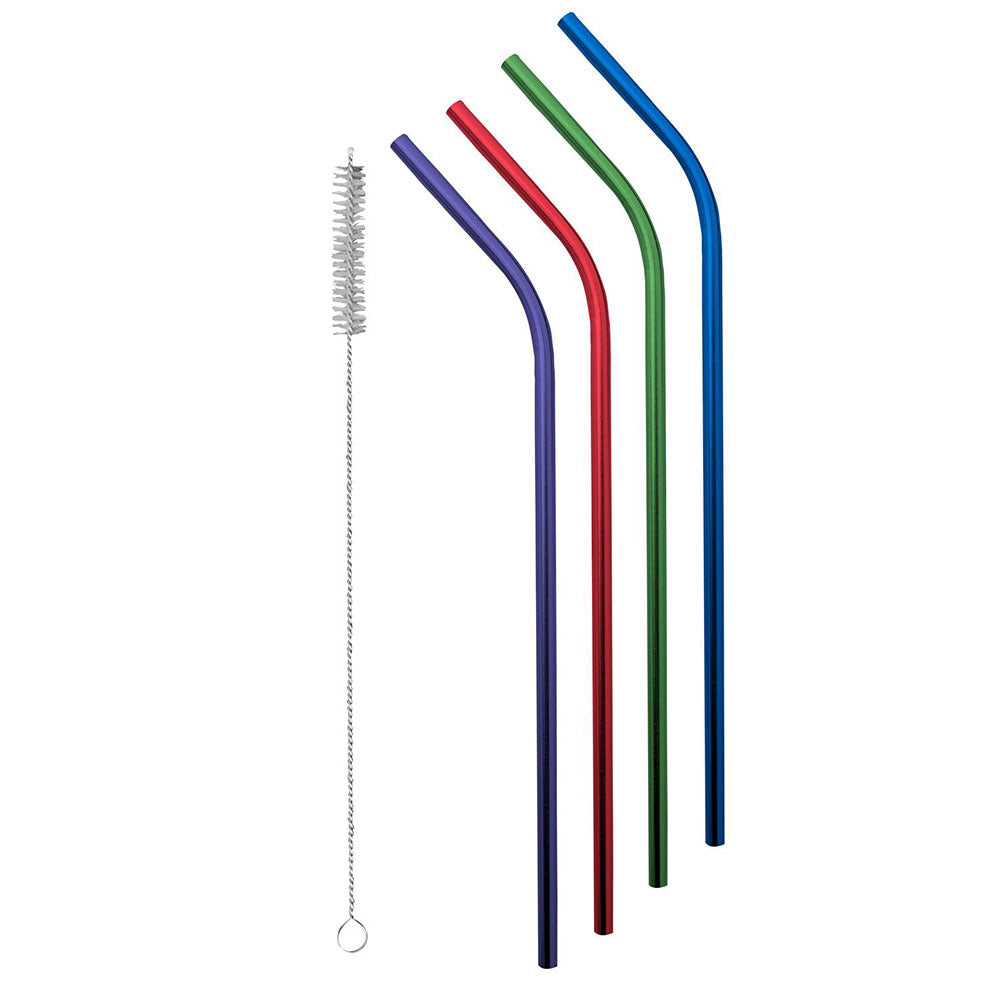 Avanti Stainless Steel Straws Rainbow (Set of 4)