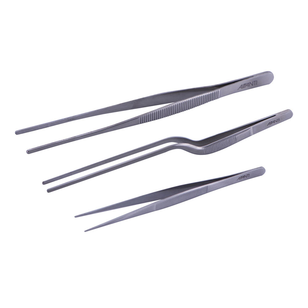 Avanti Stainless Steel Plating Tweezers (3-Piece Set)