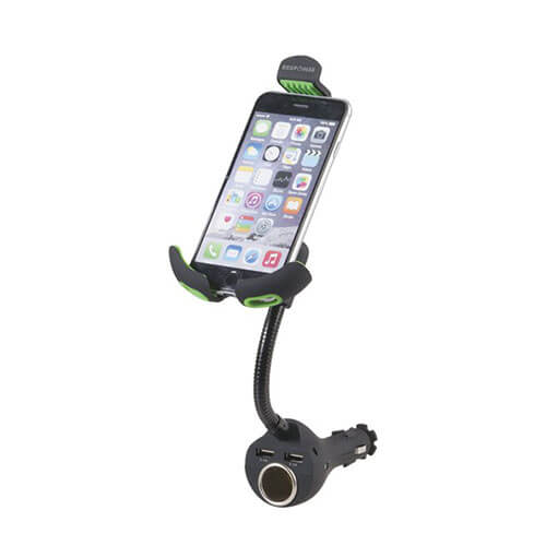 Cigarette Lighter Phone Holder (2 x USB 4.8A Charger)